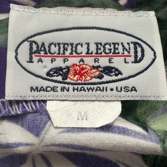 Pacific Legend Womens Hawaiian Midi Dress Size M Tropical MuuMuu Vacation Purple - Picture 8 of 13